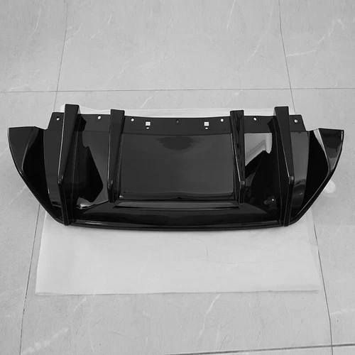 Glossy Black Shark Fin Rear Bumper Diffuser For 24-25 Ford Mustang S650 V2 - Picture 6 of 12