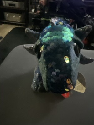Ty FLIPPABLES Sequins Beanie Boos KATE the Dragon 6'' 15cm NEW RARE Plush 
