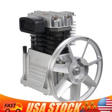 New Industrial 3HP Twin Cylinder Air Compressor Head Pump Air Filter Muffler