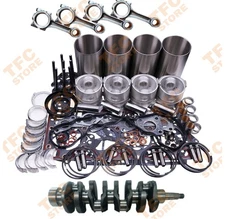 Overhaul Rebuild Kit & Crankshaft & 4X Connecting Rod for Cummins 4BT 3.9 Engine