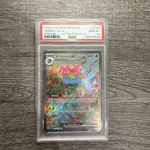 2023 POKEMON MEW EN-151 SPECIAL ILLUSTRATION RARE #198 VENUSAUR EX PSA 10