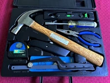 Small Mini Tool Set Kit  for Home Repair Tools in Hard Cover Storage Case