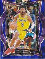 BRONNY JAMES JR. ROOKIE BLUE CRACKED ICE CONCOURSE SELECT 2024-25