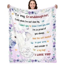 Granddaughter Gifts from Grandma Soft Flannel Throw Blanket 60x50 Inch