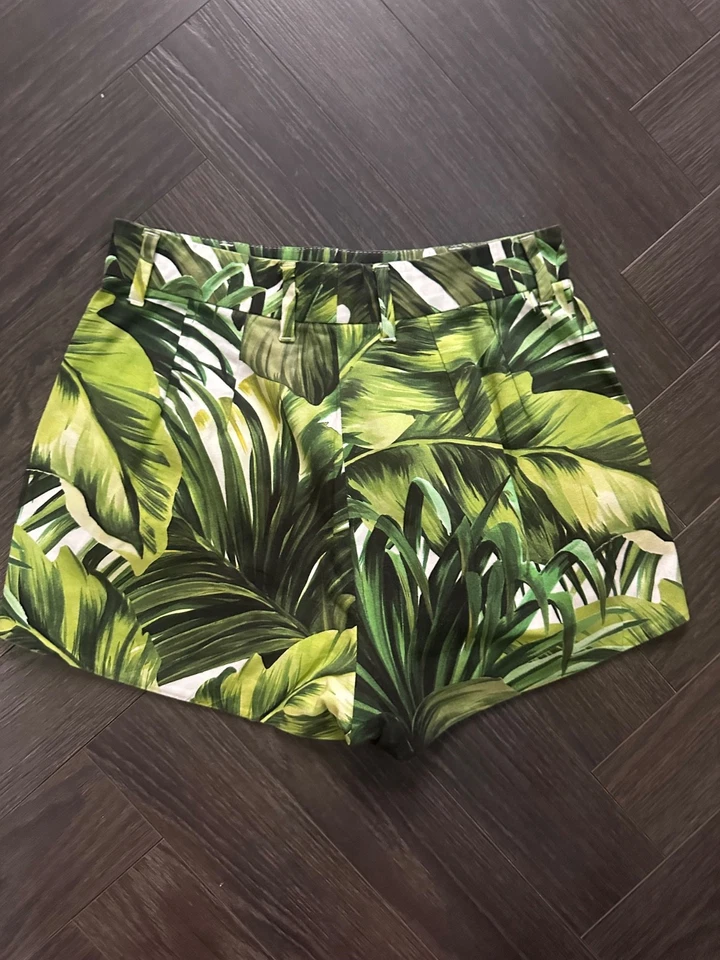 Pantalones Cortos para Mujer Dolce & Gabbana IT 36 XS - Estampado Floral de Hojas - Hecho en Italia - Ex Foto 4 de 4
