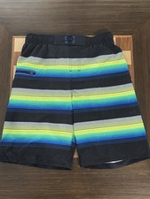 Wonder Nation boys colorful striped swim trunks size XL.