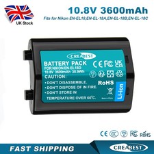 10.8V 3600mAh EN-EL18D Battery For Nikon D5,D6,D4,D4s,Z9,D810,D850,MB-D17,D500