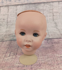 SFBJ 247 Paris Socket Doll Head Size 8 Reproduction Blue Eyes With Teeth Bisque
