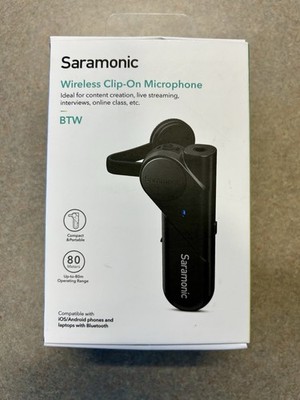 Saramonic BTW Wireless Bluetooth Clip-On Microphone w/ 3.5mm Headphone Out & NR