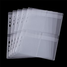 10 Sheet Binder Pockets Inserts with 10pcs Four Grids Page Protectors