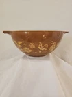 Vintage Pyrex Early American #442  1-1/2 Qt Cinderella Mixing Bowl Brown & Gold