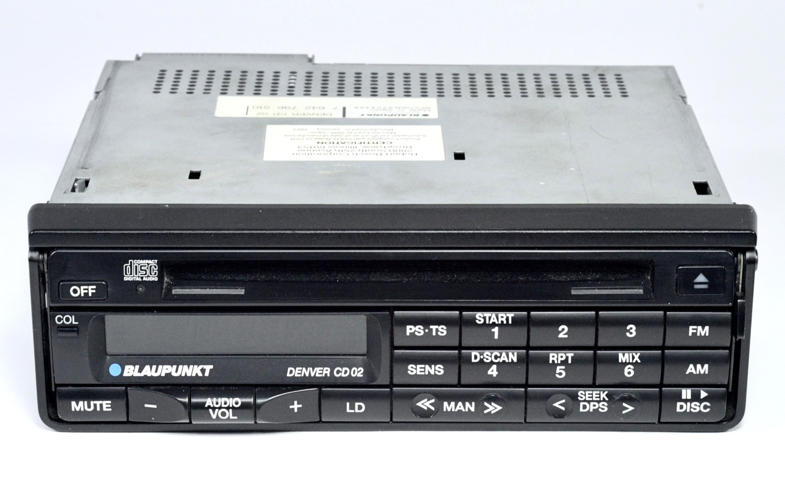 Vintage Blaupunkt BP2796N Denver CD 02 Car Stereo Pull Out D