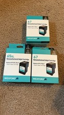 LOT of 3 NEW Wexford Inkjet HP 67 Black Ink Cartridge 3YM56AN - Sealed