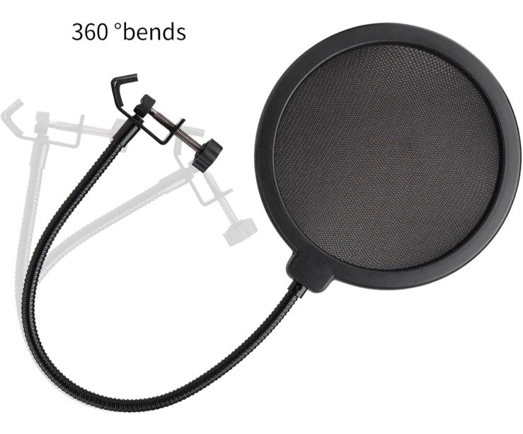 Filtro de micrófono profesional / Pop Shield - 360° flexible y doble capas NUEVO Foto 3 de 4