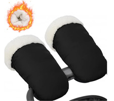 Winter Stroller Gloves Plush Warm Gloves Frost-Proof Stroller Mittens Universal