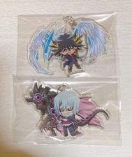 Yu-Gi-Oh! 5D's Yusei Fudo & Oniyagi Acrylic Keychain Set - Rare Collectible