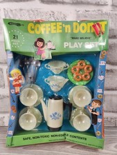 Vintage Activitoys LTD Coffee 'n Donut Make Believe Play Set Cornflower Sealed