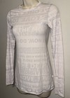 Semi Sheer Lululemon Daily Practice Top Discover Manifesto Burnout White Sz 4 — photo 5