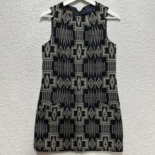 Pendleton Portland Collection Fully Lined Shift Dress Sz S Aztec Wool USA Made