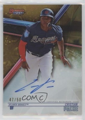 2018 Bowman's Best of 2018 Gold Refractor 47/50 Cristian Pache #B18-CP Auto e6p