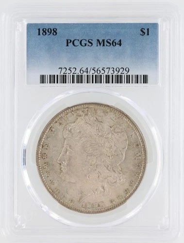 1898 Morgan Silver Dollar PCGS MS64 S$1 Philadelphia Minted No Reserve