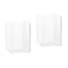 2 Pack 17.1x8x10.5cm Transparent Small Betta Fish Tank Aquarium Tanks Acrylic