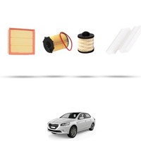 Hoffcar Set Service - 4 Filter FüR Peugeot 301 1.6 Bluehdi 73Kw Von 2014