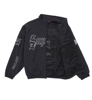 OLD Supreme Stadium Track Jacket ブラック Supreme Old English Track Jacket Black (Size Large) - READY
