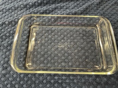 VTG Pyrex 233-N Clear Glass Rectangular Dish Cake Pan 13x9x2 in 33x23x5cm