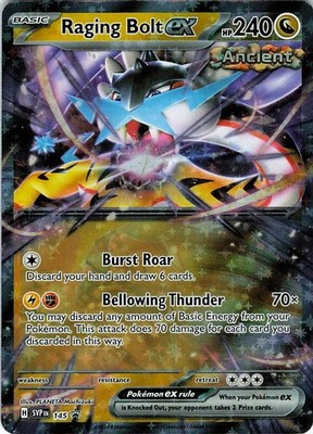 Pokémon Raging Bolt ex SVP 145 Scarlet Violet Black Star Promo Holo Rare TCG NM