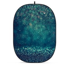 Glow CBA-TB0013 5x6.5' Fabric Collapsible Backdrop, Bokeh Textured