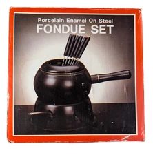 Black Fondue Set. 