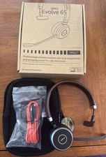 Jabra Evolve 65 Bluetooth Wireless Headset w/ Mic Black Red Open Box NOB
