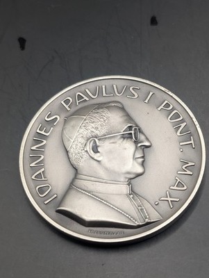 Vatikan Papst Johannes Paul I Vintage Medaille. Päpstlich Katholisch Religiös Italien