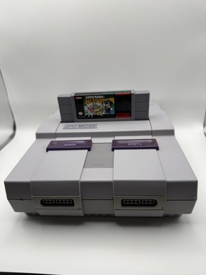 Super Nintendo SNES SNS-001 Console Bundle Working w/Cords & Mario All stars