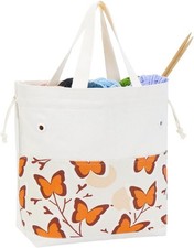 Yarn Storage Crochet Bag Organizer Knitting Tote Pockets Tangle Free