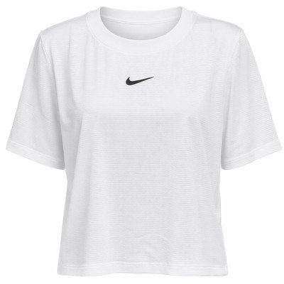 Nike Damen Sportshirt Dri-FIT Weiß Court Advantage Tennis Training Top