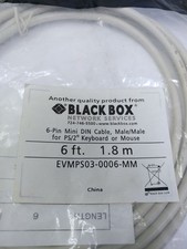 PS2 KEYBOARD MOUSE 6 FT MALE-TO-MALE PS2 CABLE BLACK BOX EVMPS03-0006-MM