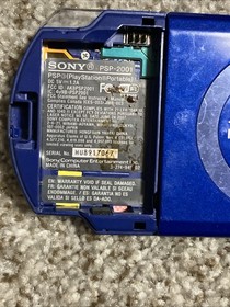 Sony PlayStation Portable PSP-2001 Blue Tested & Working NO BATTERY
