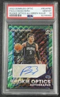 PAOLO BANCHERO PSA 10 2022 PANINI DONRUSS OPTIC ROOKIE OPTICS AUTO GREEN WAVE 60