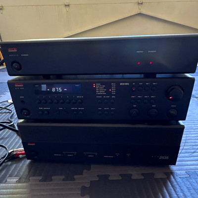 ADCOM GTP-600 GFA-2535 ACE-515 Audio System Preamp Power Amp + Remote. Bundle