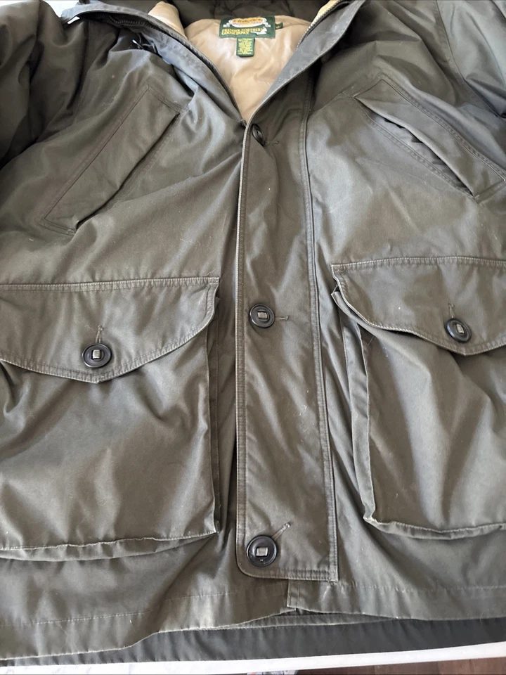 Cabela’s Premier Norte Plumón de Ganso Parka Chaqueta Abrigo Piel de Coyote Capucha Hombres Grande Foto 4 de 4