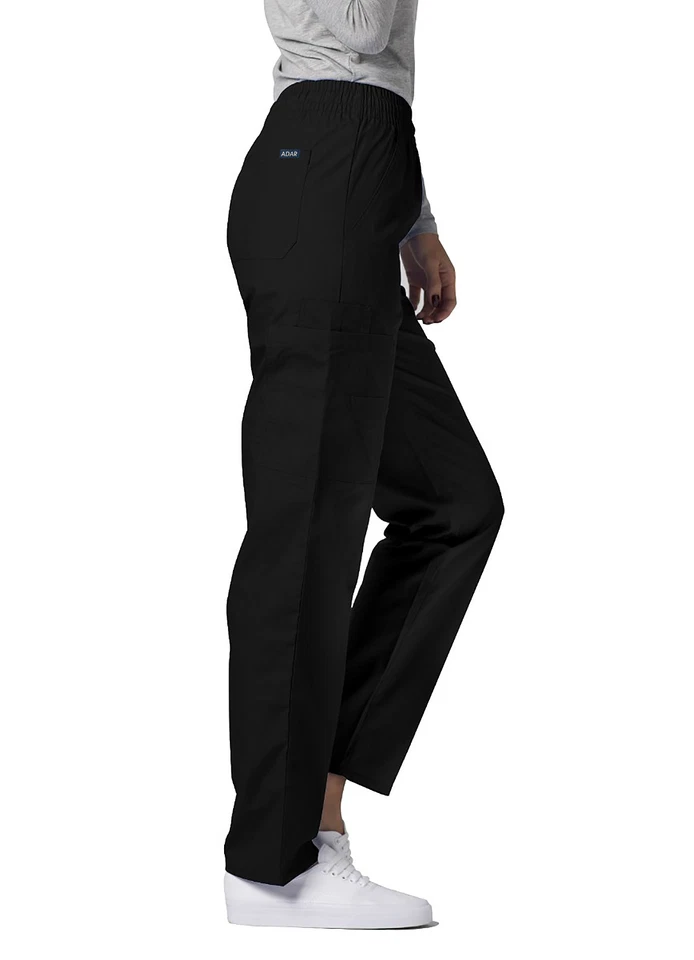 Adar Women Doctor Nurse Uniform Natural-Rise Multi Pocket Cargo Tapered Leg Pant - Image 3 of 4