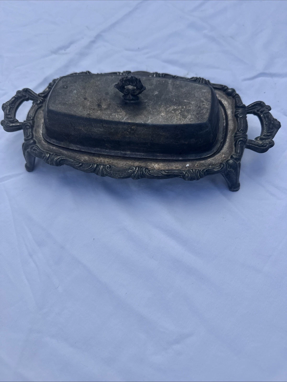 Vintage Silver Plated Butter Dish