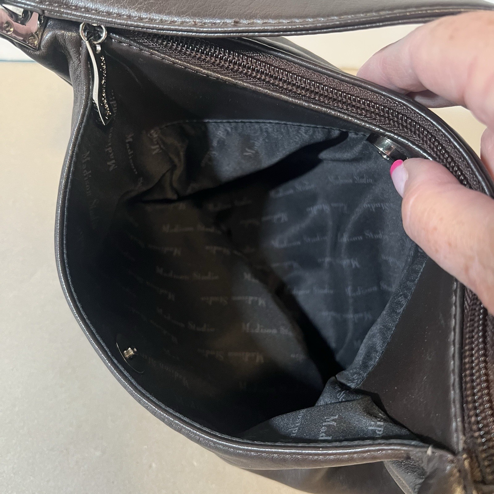 Madison studio Brown Shoulder Bag EUC - image 4