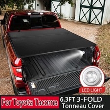 6FT FRP Hard Tri-Fold for 2005-2015 Toyota Tacoma Tonneau Cover Truck Bed