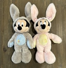 Disney Store Mickey And Minnie Mouse Plush Easter Bunny Costume Super Soft 14  