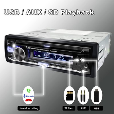 Single Din Car Stereo CD DVD Bluetooth USB Player Audio Receiver
