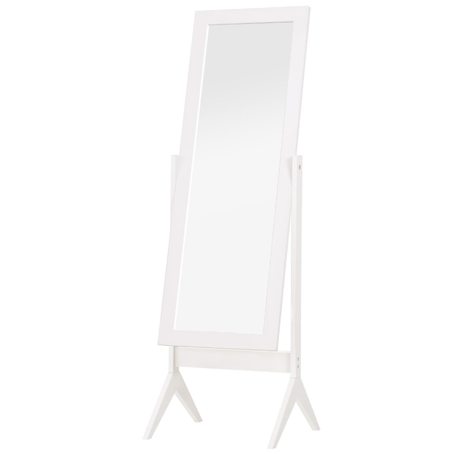 Specchio a Figura Intera 4 Gambe Angolazione Regolabile 47x46x148 Bianco DecHome