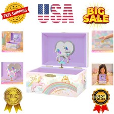 Musical Jewelry Box for Girls - Kids Jewelry Box, Unicorn Toys for Girls 4-6,...